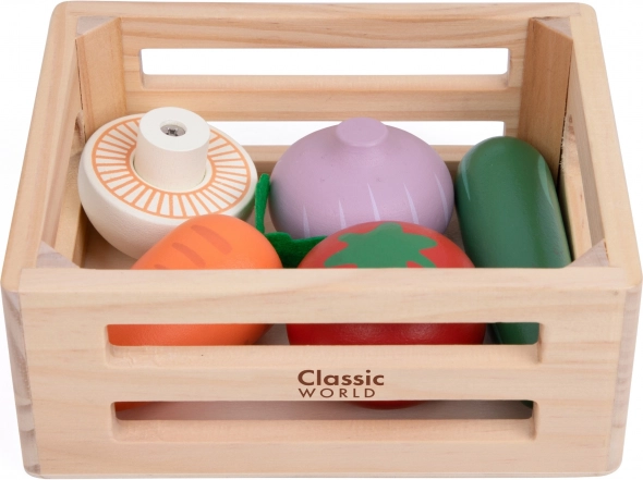 Mondo Classico Cestino di legno con verdure