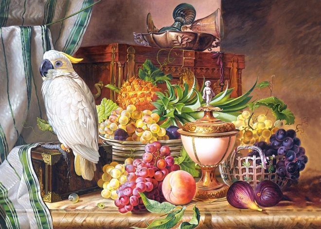 Puzzle 3000 pezzi Natura morta con pappagallo, Josef Schuster
