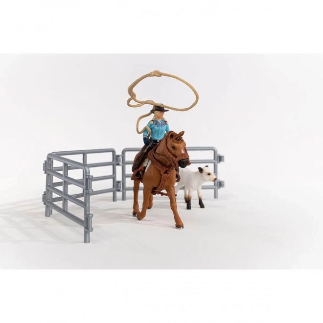 Set figure Cowboy e Cattura con Lazo Farm World