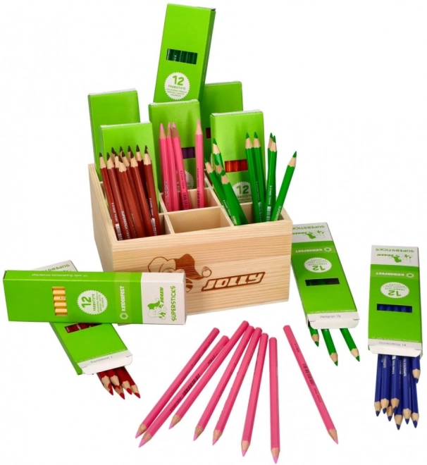 Supersticks Classic Set in Scatola di Legno, 144 pz