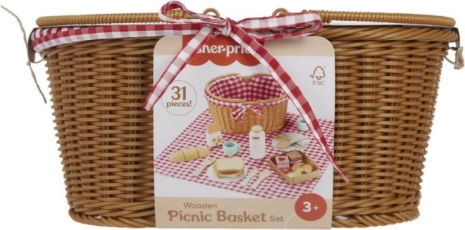 Cestino da picnic con leccornie di legno Fisher-Price
