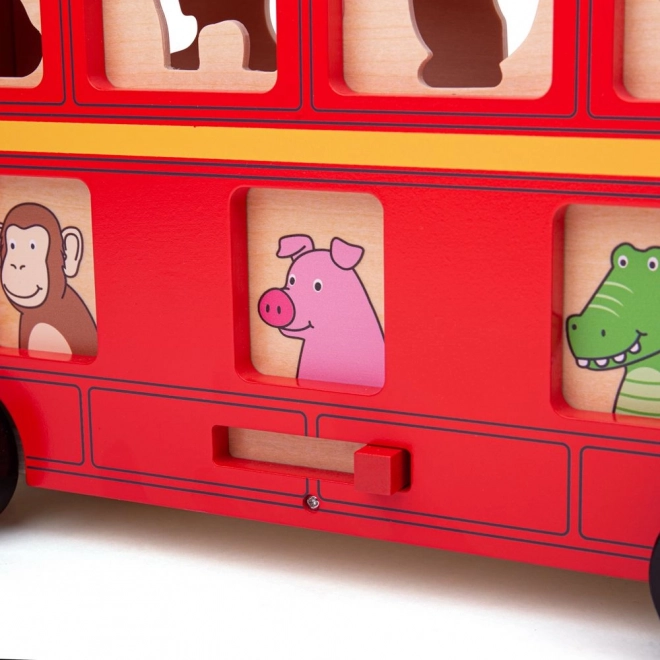 Autobus di legno con animali di Bigjigs Toys