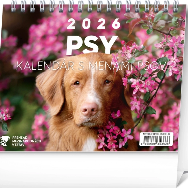 NONIQUE calendario da tavolo Cani con nomi di cani 2026