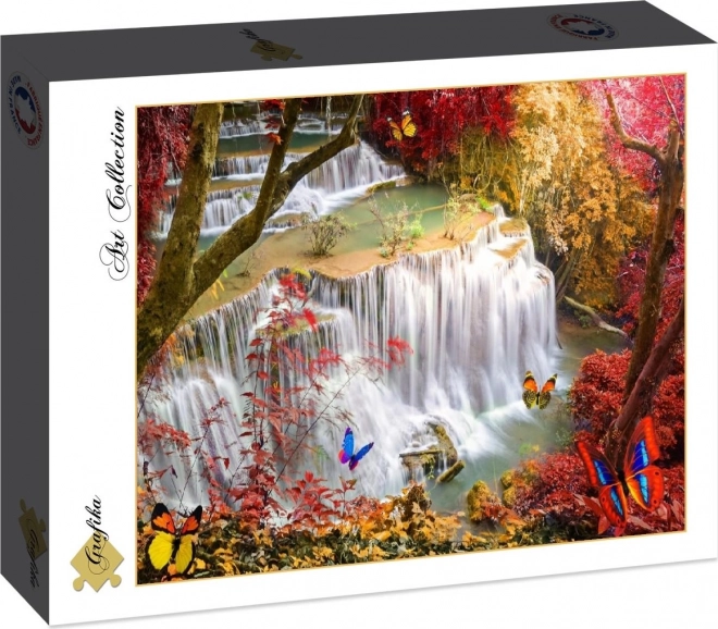 Puzzle Grafika Cascata nella Foresta 2000 Pezzi