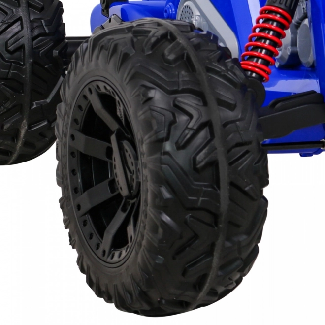 Batteria quad Lucky Seven Blu + Ruote in EVA + Avvio lento + LED + MP3 USB