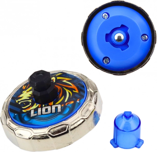 Set con lanciafiamme e frisbee Leone Blu