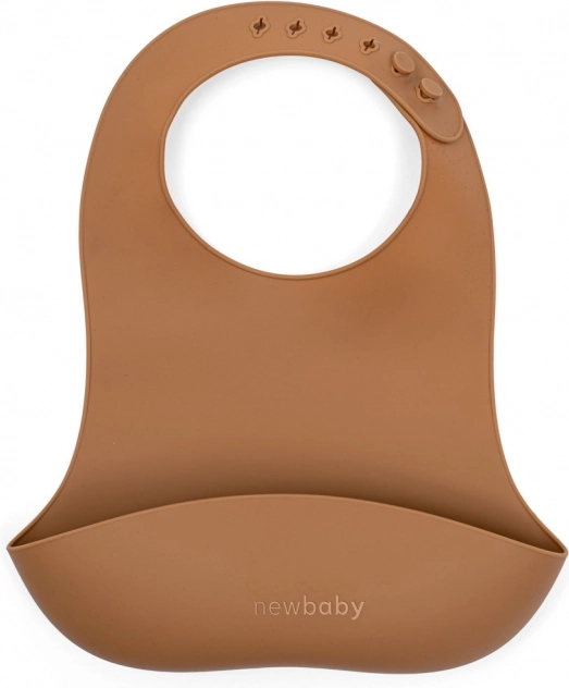 Bavaglino in silicone New Baby marrone