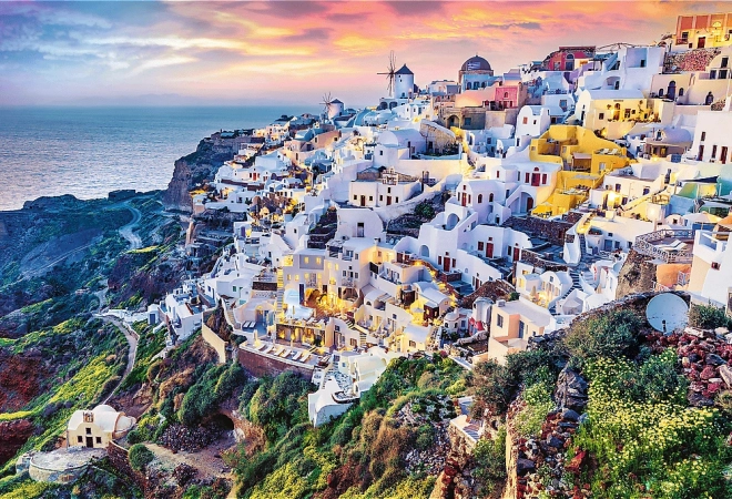 Puzzle Santorini 2 in 1 con Colla