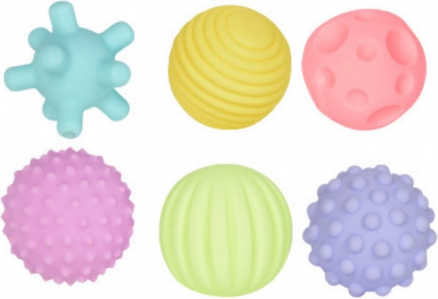 Palline sensoriali educative morbide colorate per bambini 6 pezzi