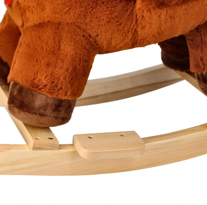 Cavallo a dondolo marrone con sedile