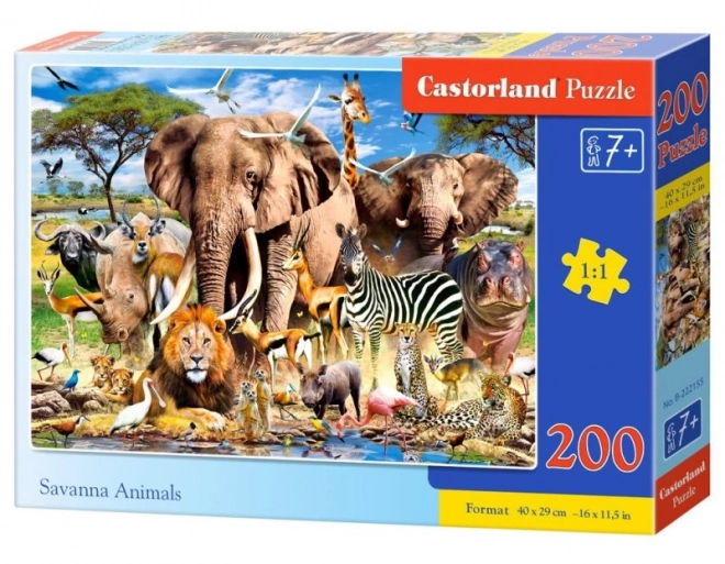 Puzzle Animali Della Savana 200 Pezzi