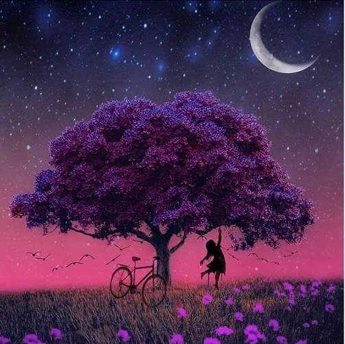 Mosaico di diamanti 5D – albero, kit creativo 30 × 30 cm