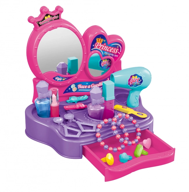 Toeletta da bambina con set di bellezza 18 pezzi