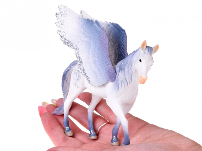 Pegaso lunare con ali figurina da collezione