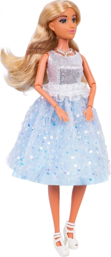 Abito scintillante e accessori eleganti