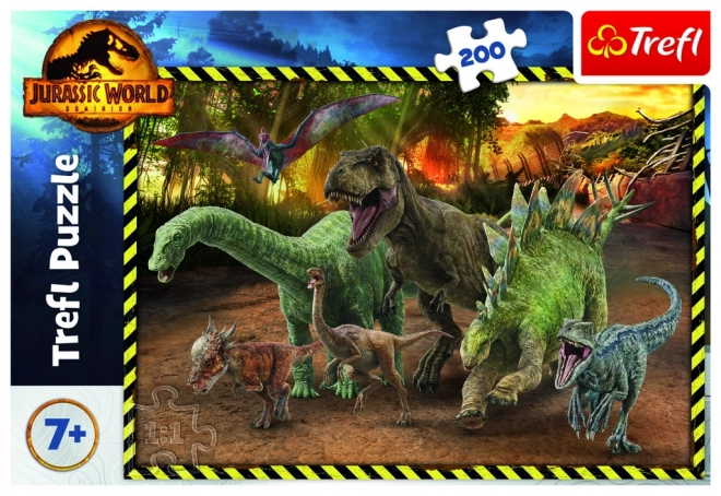 Puzzle 200 pezzi dinosauri di Jurassic Park