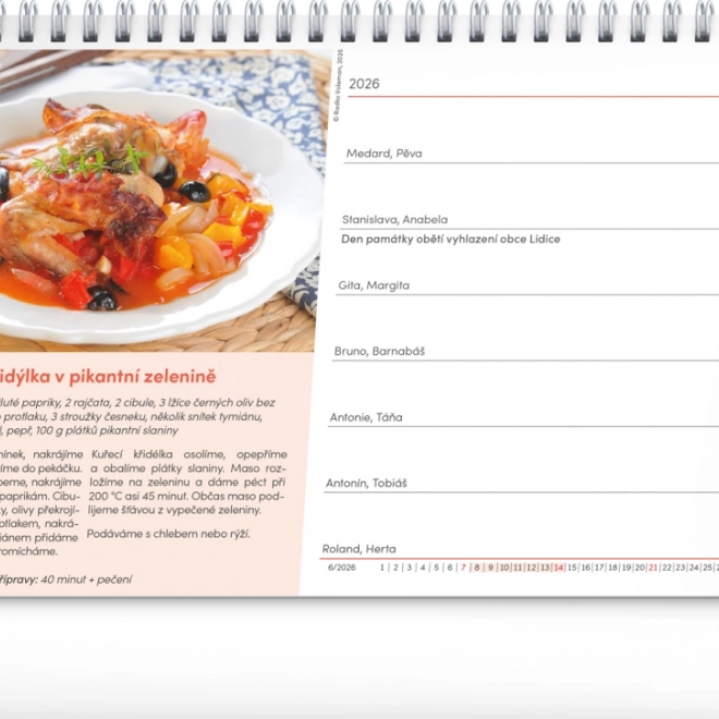 Calendario da tavolo Cucina Mediterranea 2026