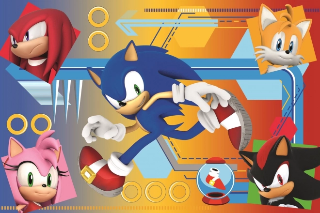 Puzzle 60 pezzi Sonic in azione