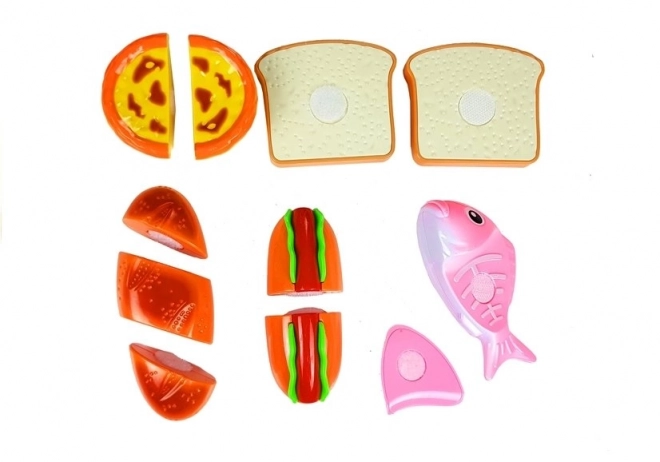 Set da Taglio Velcro Hot Dog e Pesce in Scatola