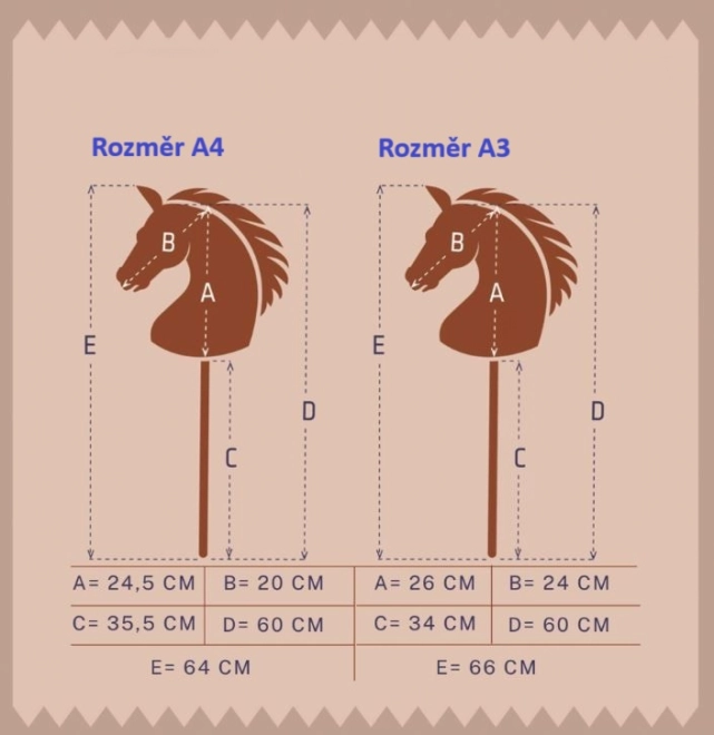 Cavallo a Bastone Hoppihorse Beżowy