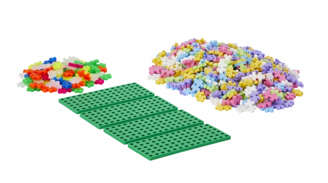 Set di costruzioni PlusPlus Mini Mix 600 pezzi Pastello/Neon