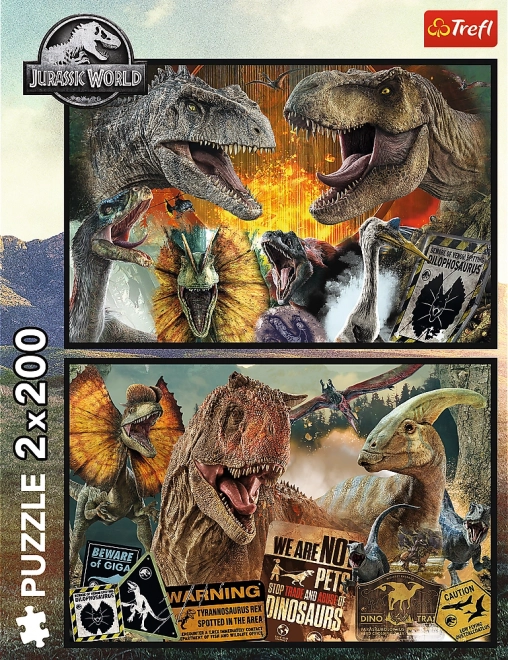 Puzzle 200 pezzi Mondo preistorico Jurassic Park