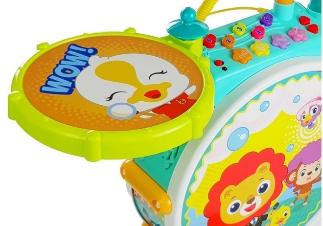 Batteria Musicale Colorata per Bambini con Sgabello