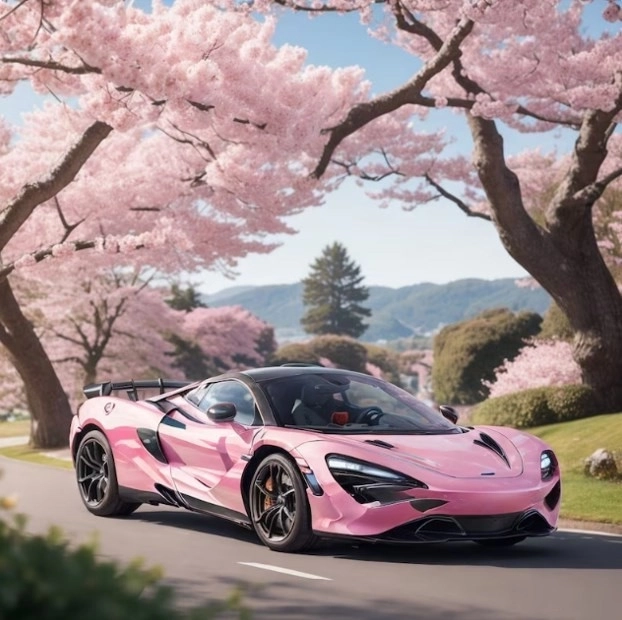 Mozaico di Diamanti - Auto Rosa