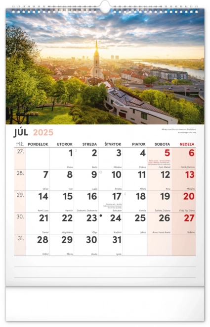 Calendario da parete angoli pittoreschi della Slovacchia 2025