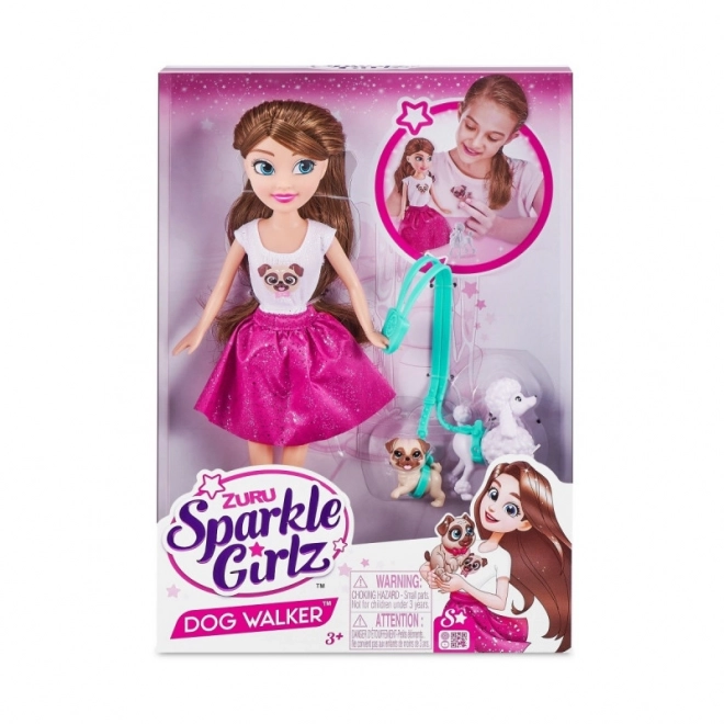 Bambola Passeggiata con il Cane Sparkle Girlz