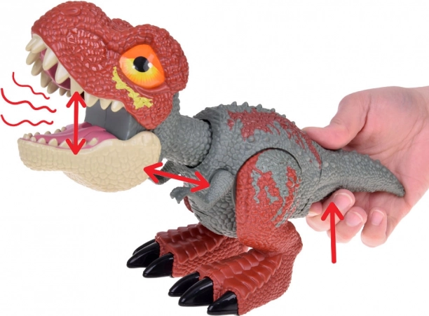 Dinosauro Tirannosauro Rex con parti mobili ed effetti sonori e luminosi