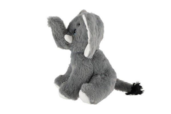 Elefante Bianco di Peluche Seduto 21 cm