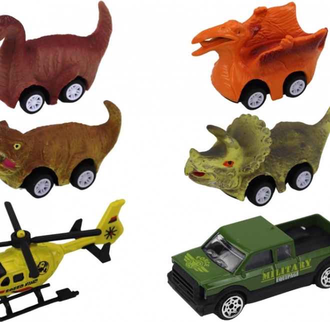 Set di 6 veicoli inclusi, comprese macchinine dinosauro