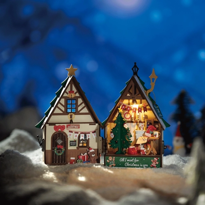 Casetta di Natale luminosa in miniatura