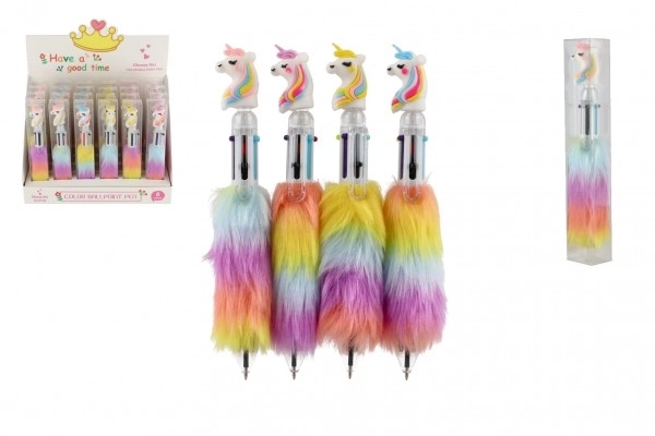 Penna unicorno in peluche 6 colori