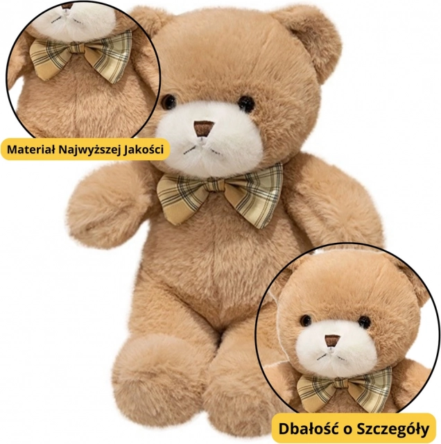 Orsacchiotto beige con farfallino 25 cm