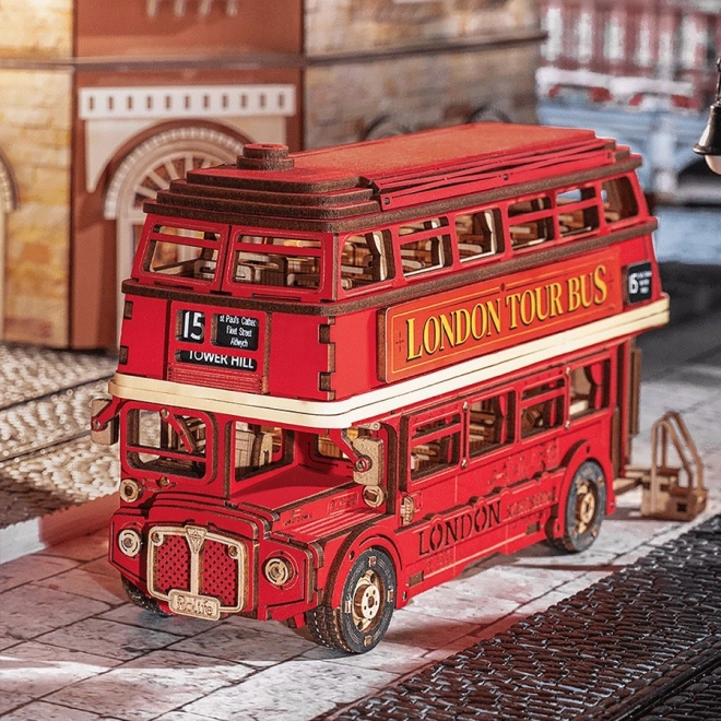 Puzzle 3D in legno Autobus a due piani di Londra