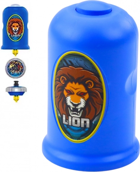 Set con lanciafiamme e frisbee Leone Blu