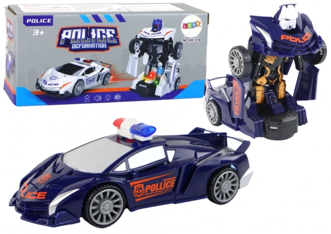 Macchina Robot Polizia Blu 2 in 1