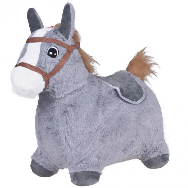 Cavallino Gonfiabile in Peluche per Bambini – Grigio