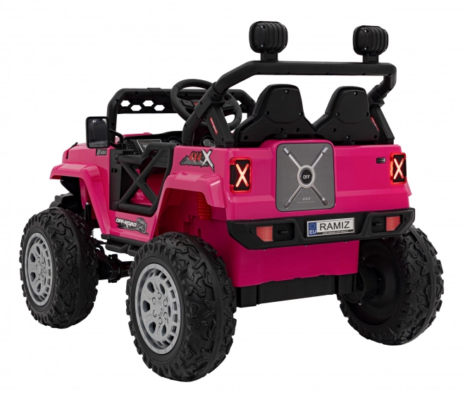 Auto elettrico per bambini rosa fuoristrada
