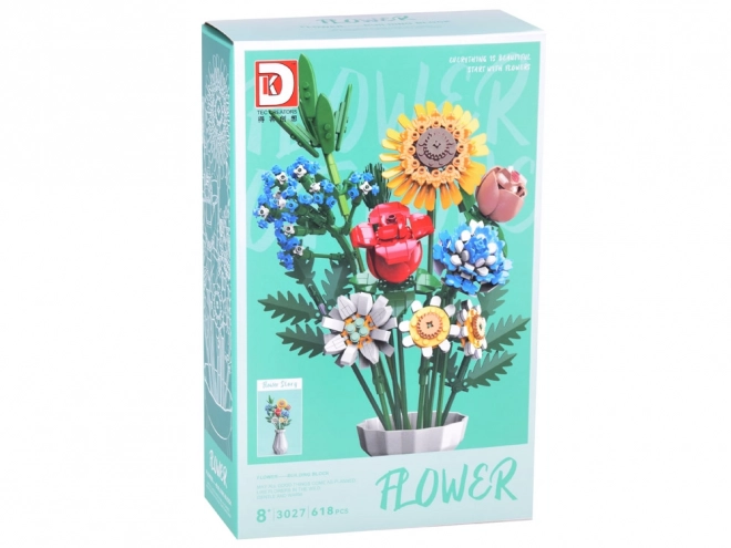 Kit tecnico di costruzione Fiori dei prati con vaso 618 pezzi