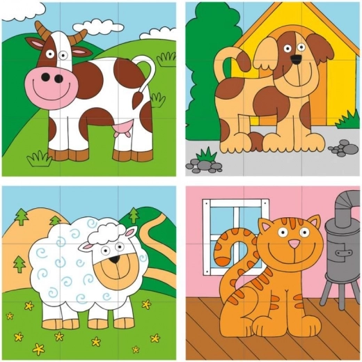 Illustrazione colorata di animaletti