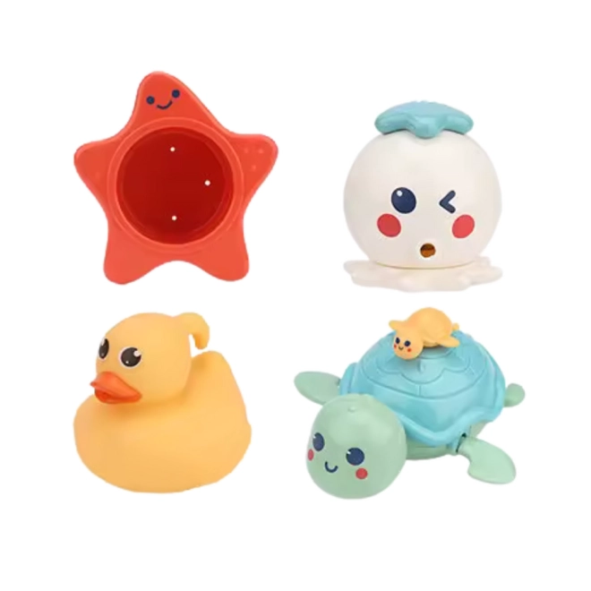 Set da bagno divertente Granchio e animali marini