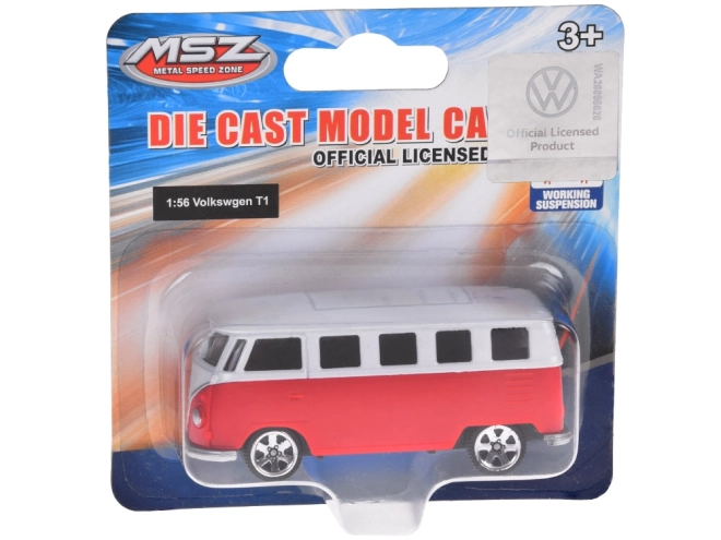 Modellino auto in metallo Volkswagen T1 scala 1:56