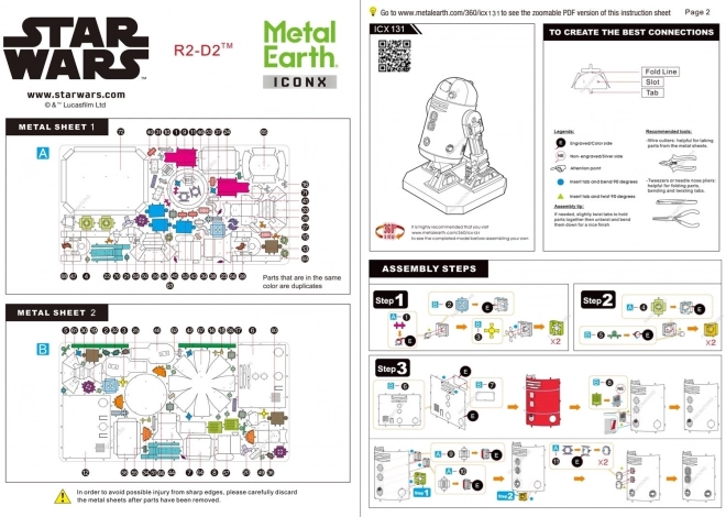 Puzzle 3D Star Wars: R2-D2 di Metal Earth