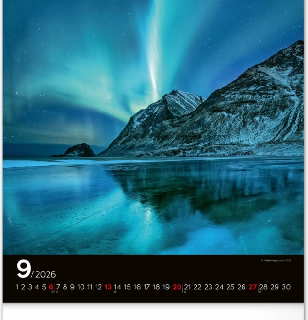 Calendario da parete Aurora Boreale 2026