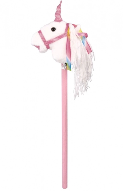 Unicorno rosa su bastone Rosa Hobby Horse