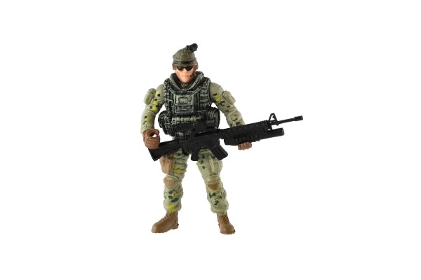 Figurina Soldato con Arma in Plastica 10 cm