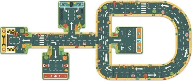 Strada modulare con 21 tessere